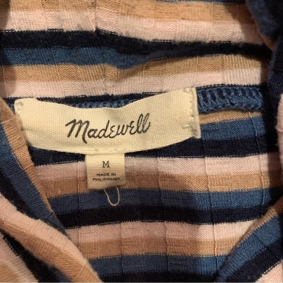 Women’s Madewell Ribbed Turtleneck Striped Top - Picture 4 of 8